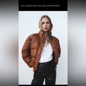 Zara full length the ‘90s leather pant